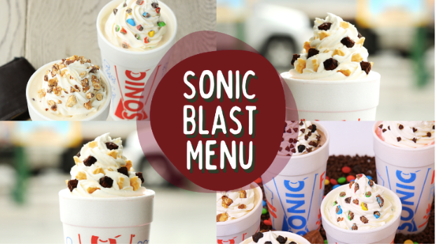 Sonic blast menu delicious  dessert menu